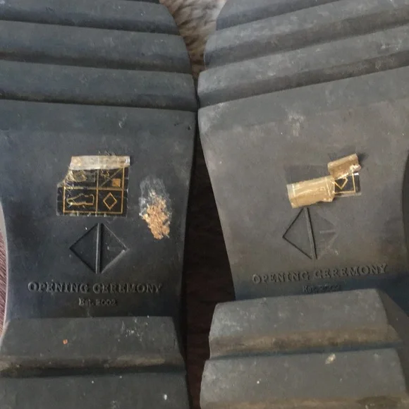 Opening Ceremony Burgundy Lace Up Boots - Picture 8 of 10